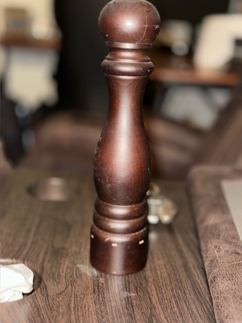 Peugeot Wooden Mill or Salt Grinder in Dark Brown